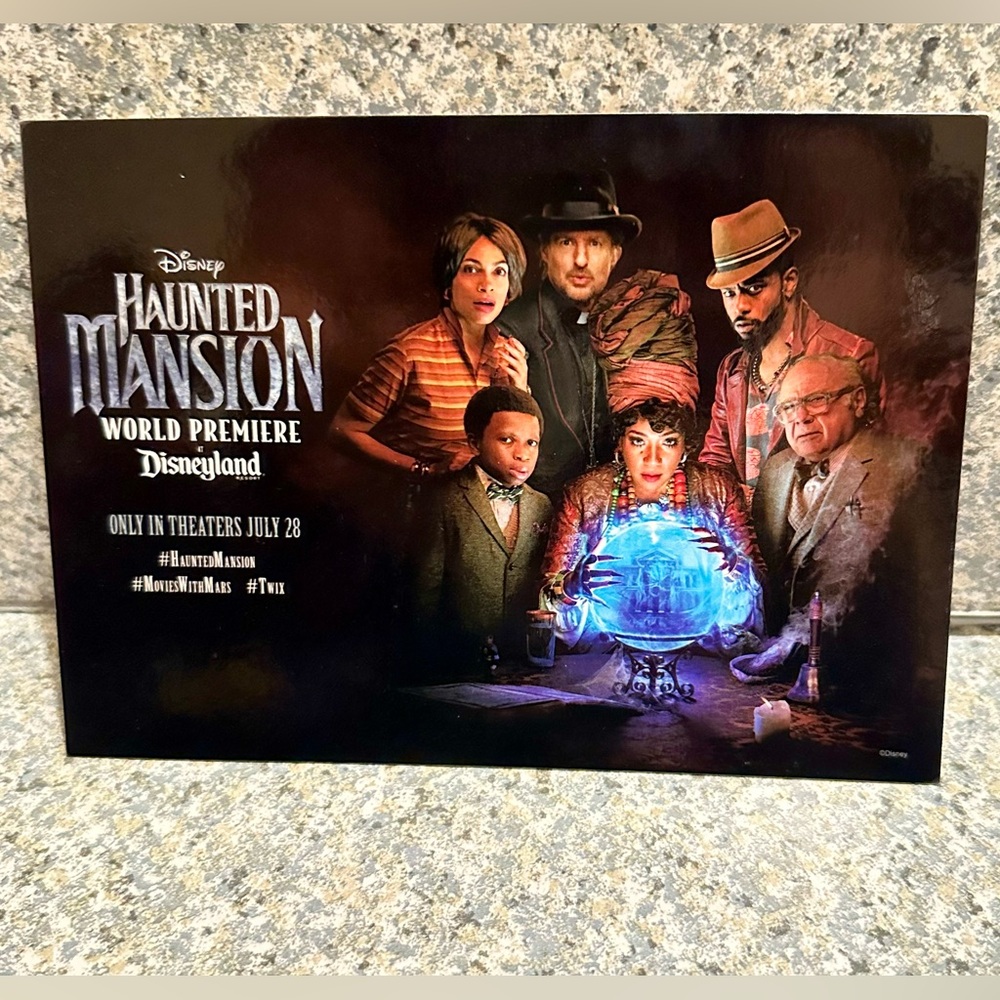 Disneyland Haunted Mansion Movie World Premiere Exclusive Postcard 2023 Rare
